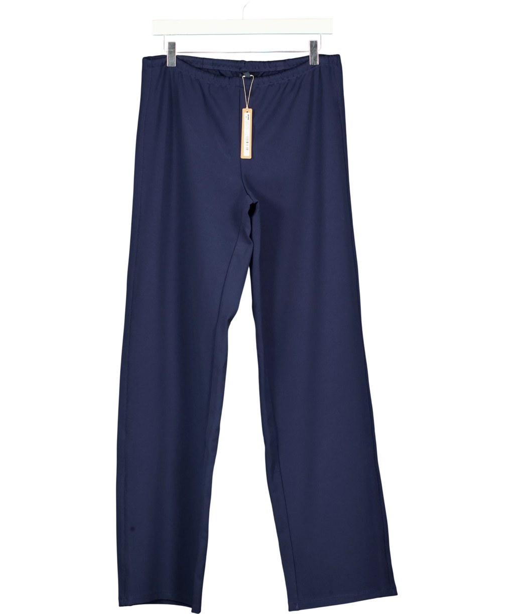 SKIMS navy Heavyweight Crepe Straight Leg Pant, size UK S — front