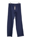 SKIMS navy Heavyweight Crepe Straight Leg Pant, size UK S — front