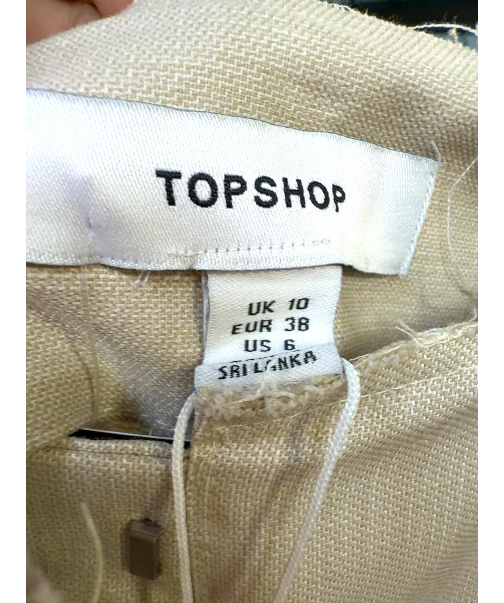 TOPSHOP Beige Colour, size UK 10 — care label