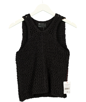 Asos Black Tape Yarn Open Stitch Tank Top Uk S