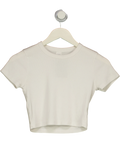 Leset White Kelly Crop Slim Fit Tee, size UK S — front
