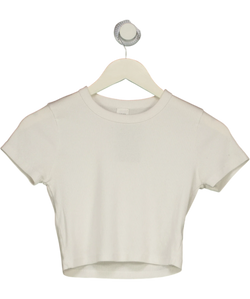 Leset White Kelly Crop Slim Fit Tee, size UK S — front