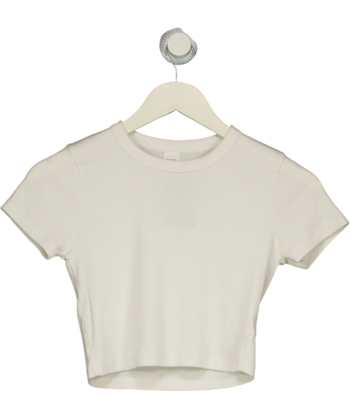 Leset White Kelly Crop Slim Fit Tee, size UK S — front