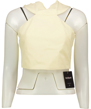 Topshop 90S Cutaway Top Cream Uk 8