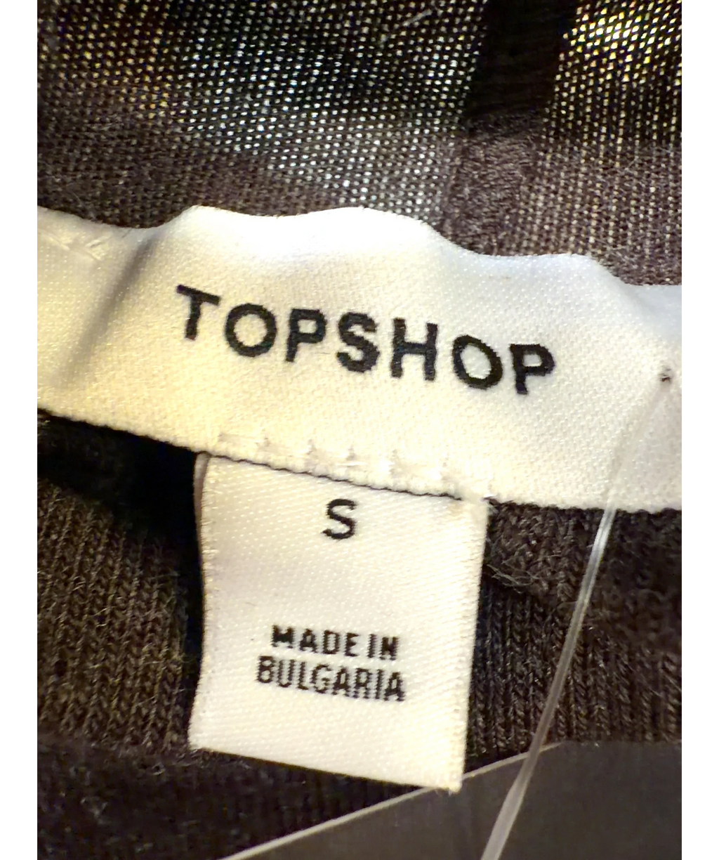 TOPSHOP Brown Colour, size UK S — care label