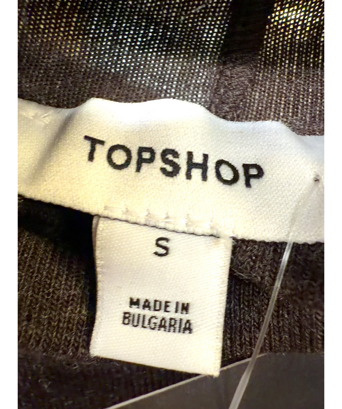 TOPSHOP Brown Colour, size UK S — care label