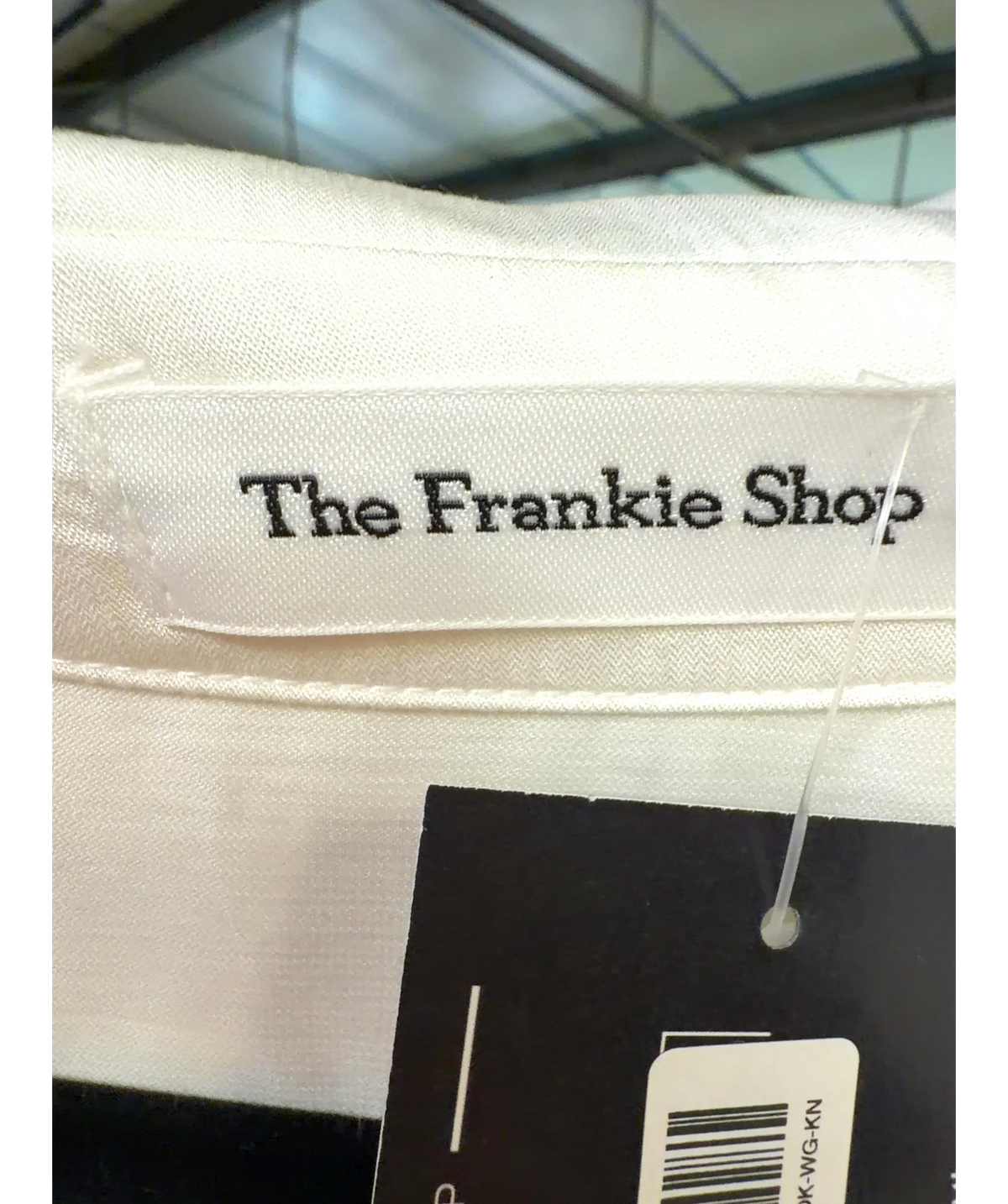THE FRANKIE SHOP White Verlin Sheer Chiffon Tie Cuff Shirt — detail