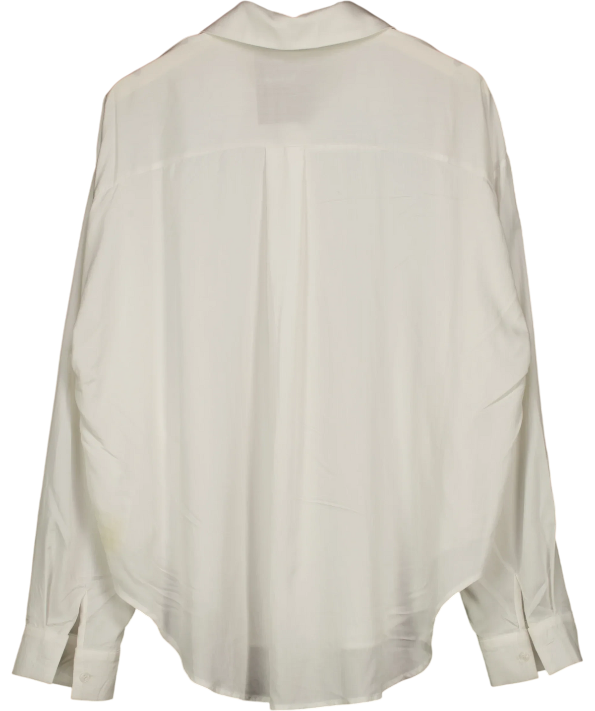 THE FRANKIE SHOP White Verlin Sheer Chiffon Tie Cuff Shirt — back