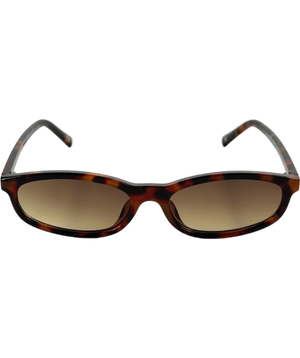 ASOS Slim Oval Square Sunglasses Brown And Black One Size