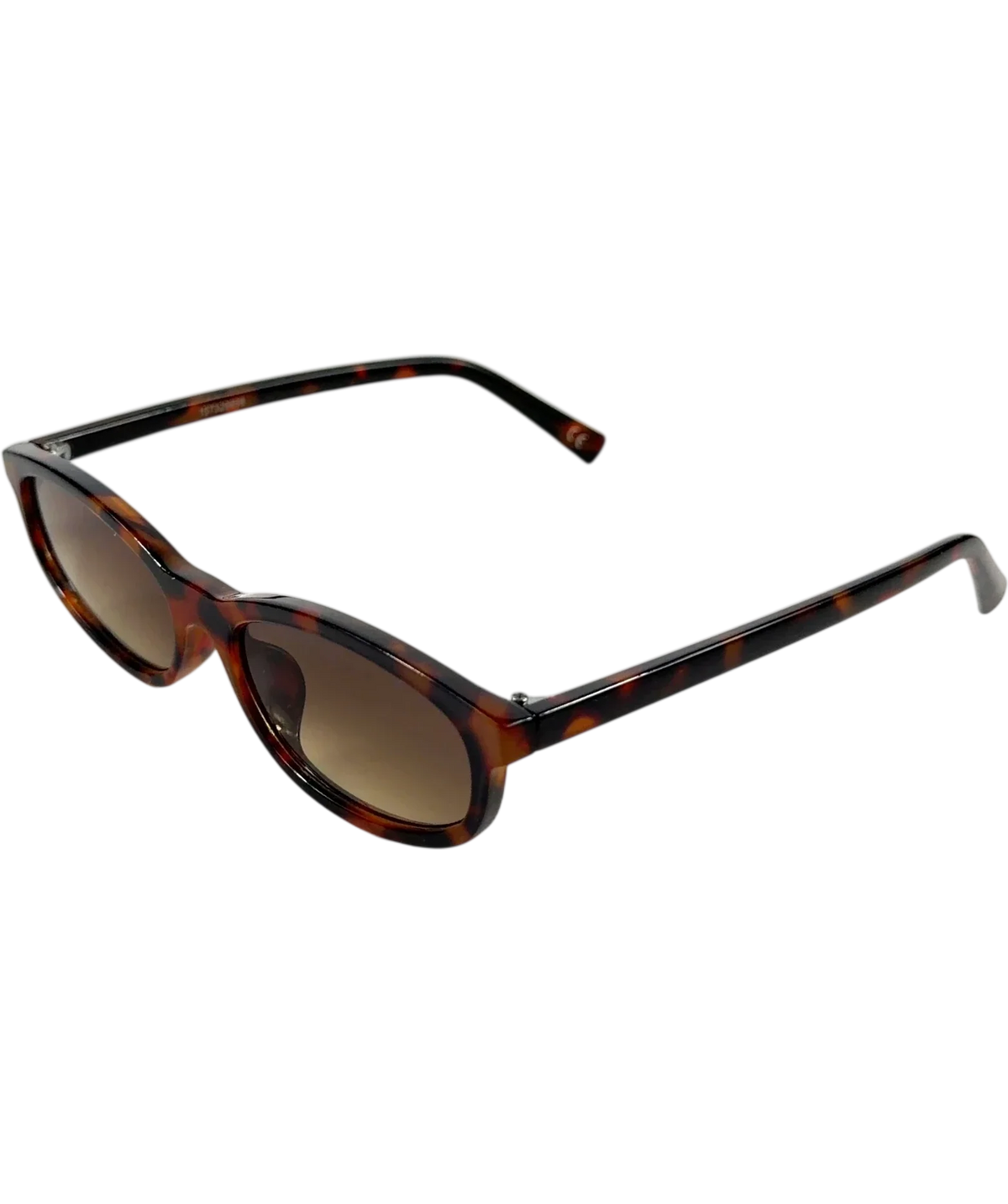 ASOS Brown slim oval square sunglasses — back