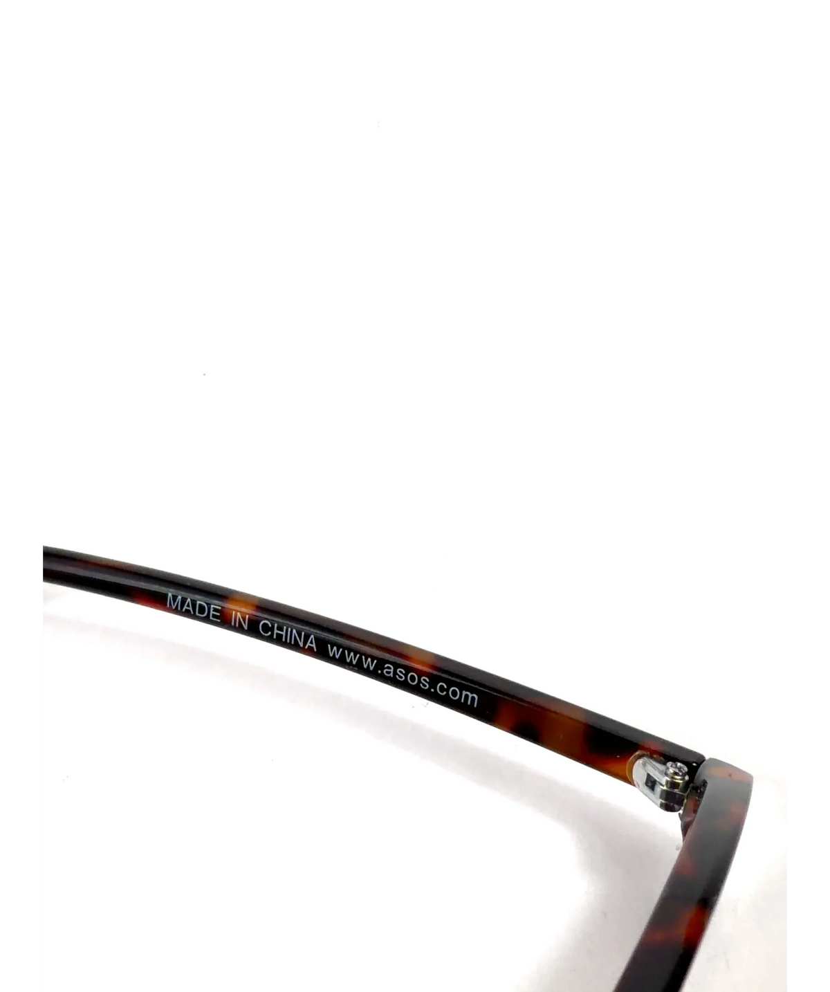 ASOS Brown slim oval square sunglasses — detail