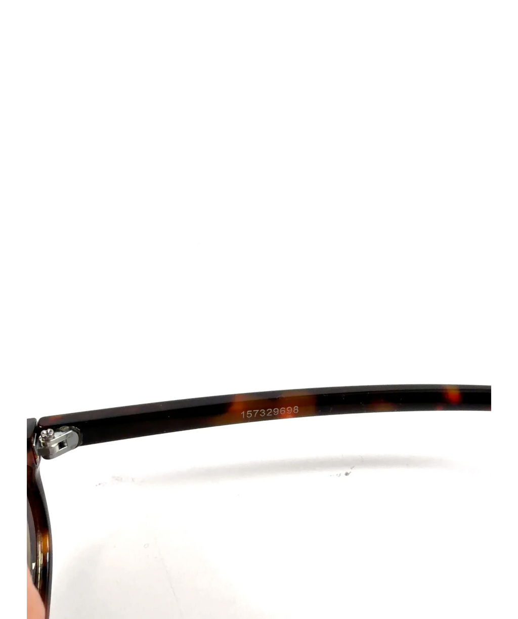 ASOS Brown slim oval square sunglasses — label