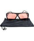 ASOS Brown oversized aviator sunglasses — front