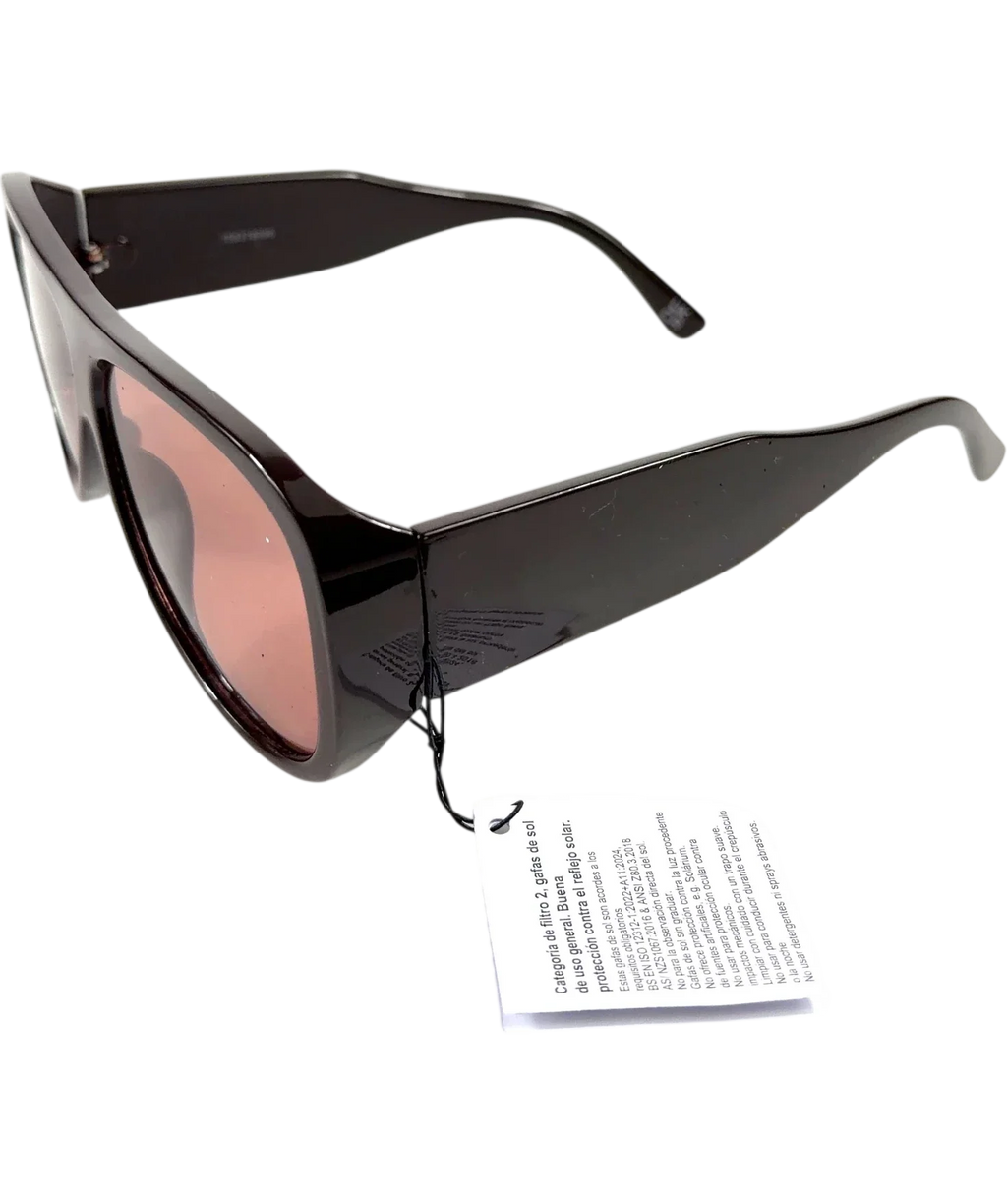 ASOS Brown oversized aviator sunglasses — back