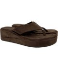 Bershka Brown Thong flatform sandals, size UK 5 EU 38 👠 — front