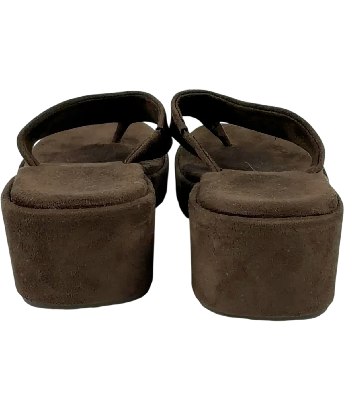 Bershka Brown Thong flatform sandals, size UK 5 EU 38 👠 — back