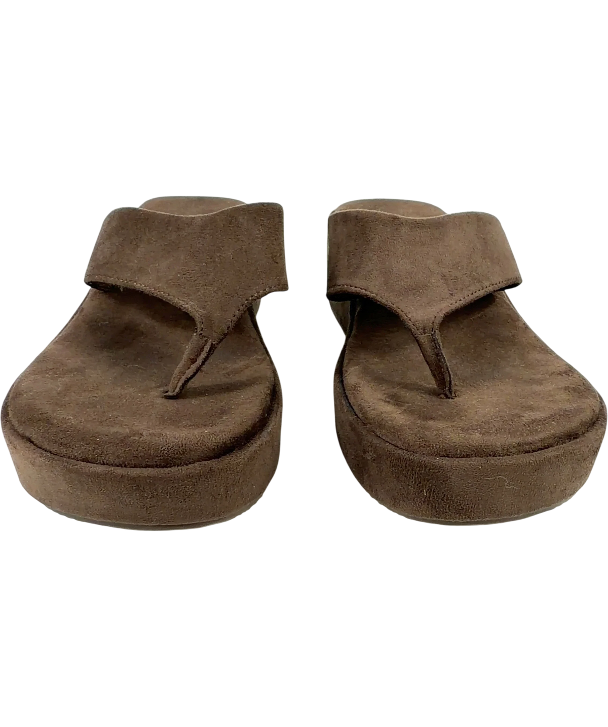 Bershka Brown Thong flatform sandals, size UK 5 EU 38 👠 — detail