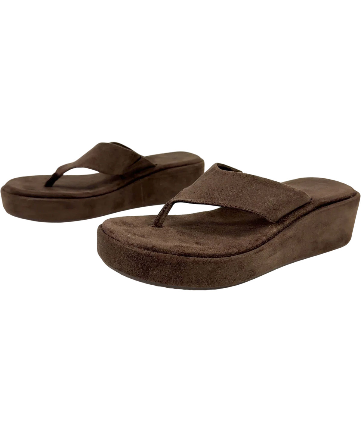 Bershka Brown Thong flatform sandals, size UK 5 EU 38 👠 — label