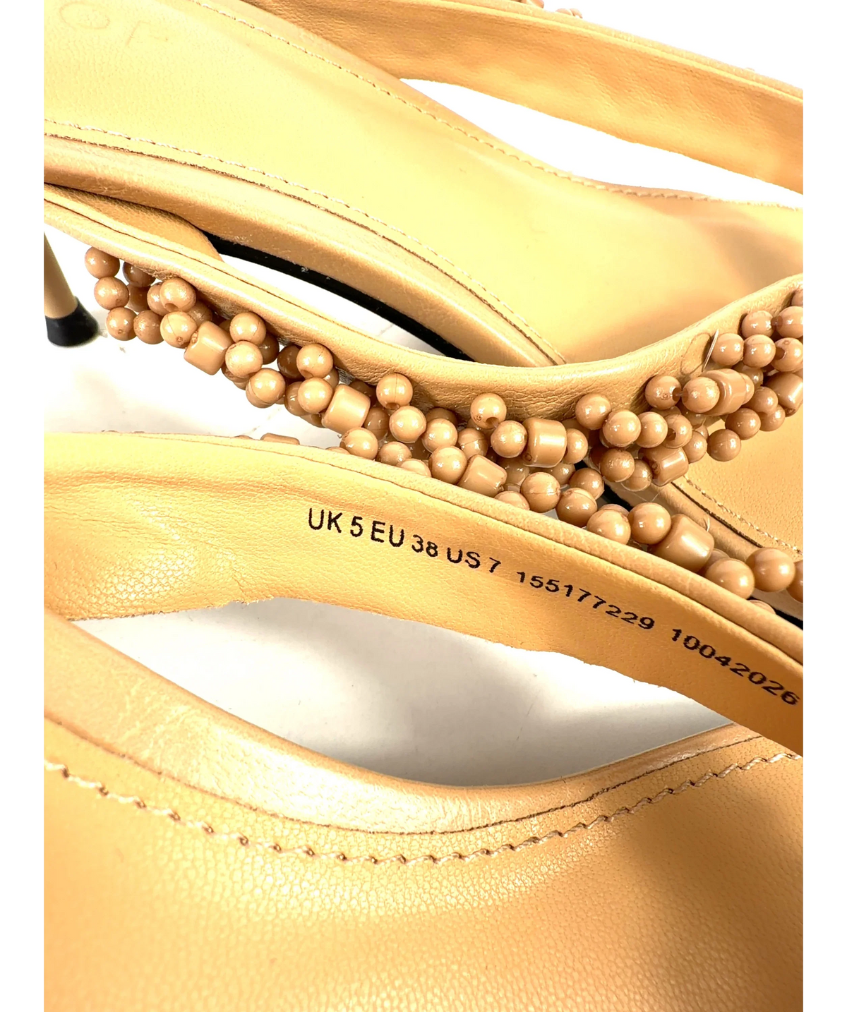 TOPSHOP Beige Colour, size UK 5 EU 38 👠 — fabric detail