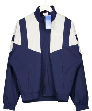 Adidas Navy Blue Blocked Zip Track Top  UK L