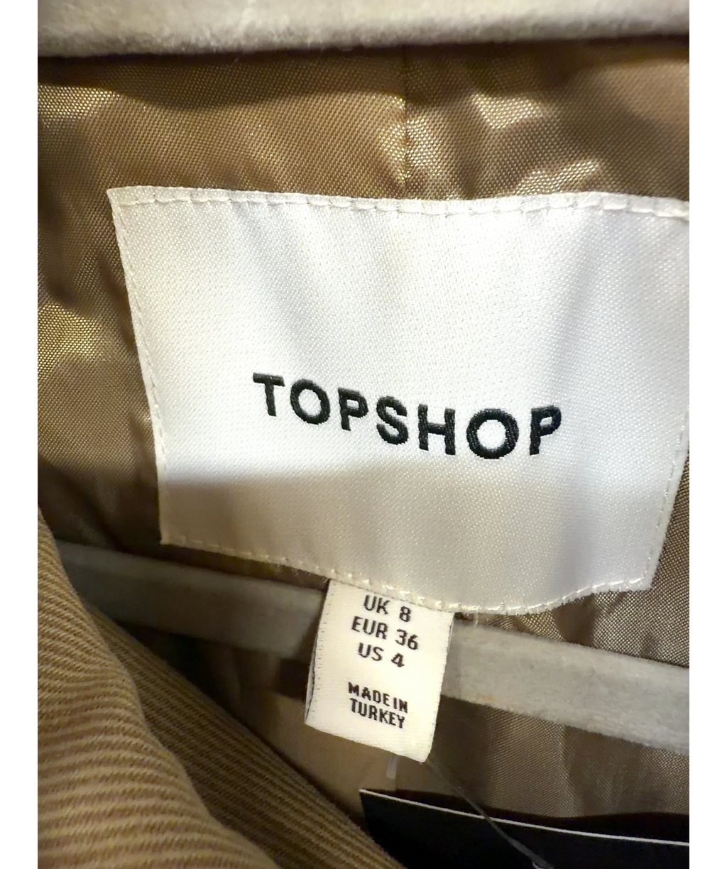TOPSHOP Beige Colour, size UK 6 — care label