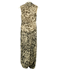 TOPSHOP beige Chiffon Scarf-Neck Maxi Dress, size UK 8 — front
