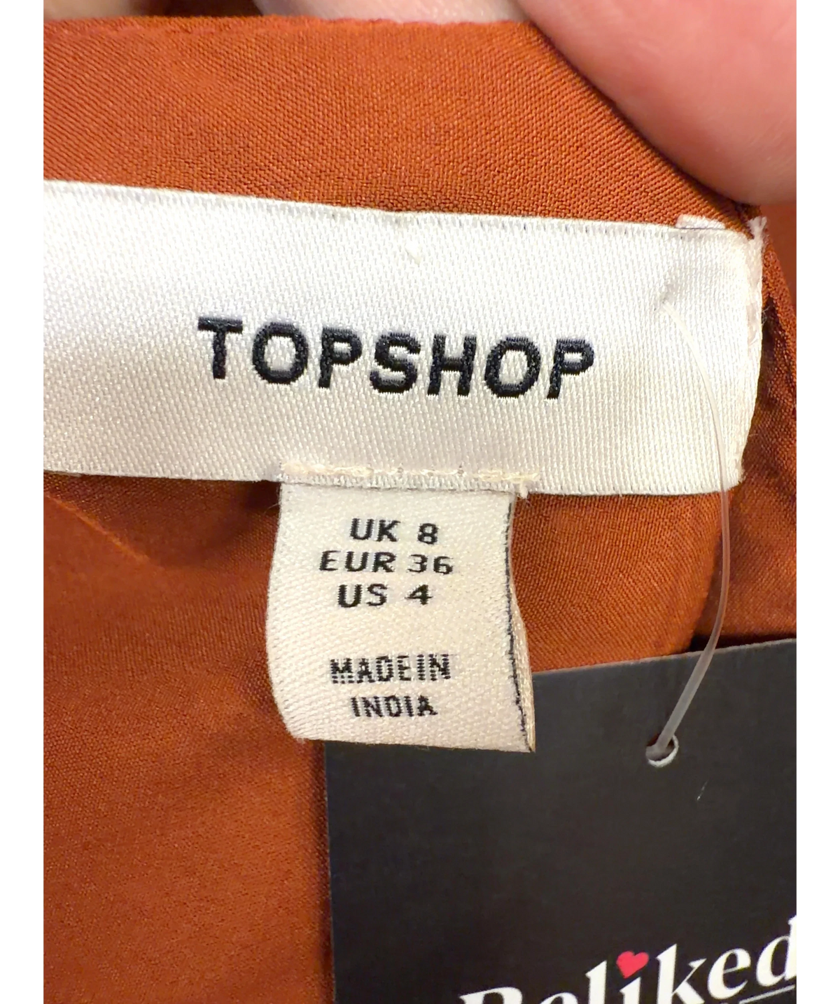 TOPSHOP rust Colour, size UK 8 — detail