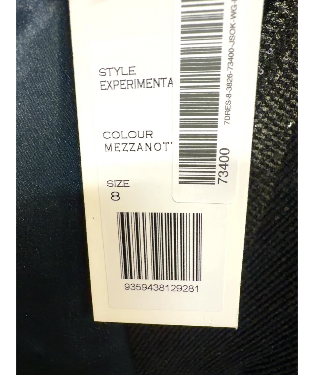 L'IDÉE Black Experimenta, size UK 8 — label