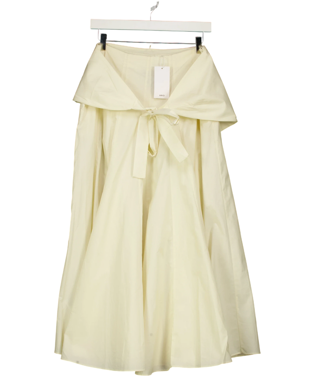 MANGO Cream FALDA 304MILOS, size UK 10 — front