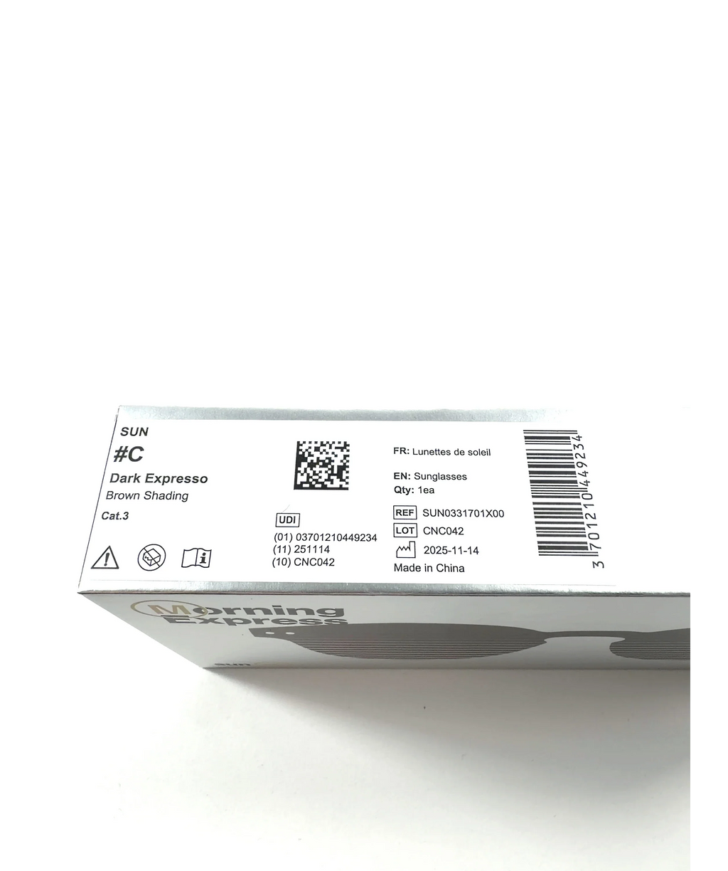 IZIPIZI Brown Sun #C Sunglasses — care label