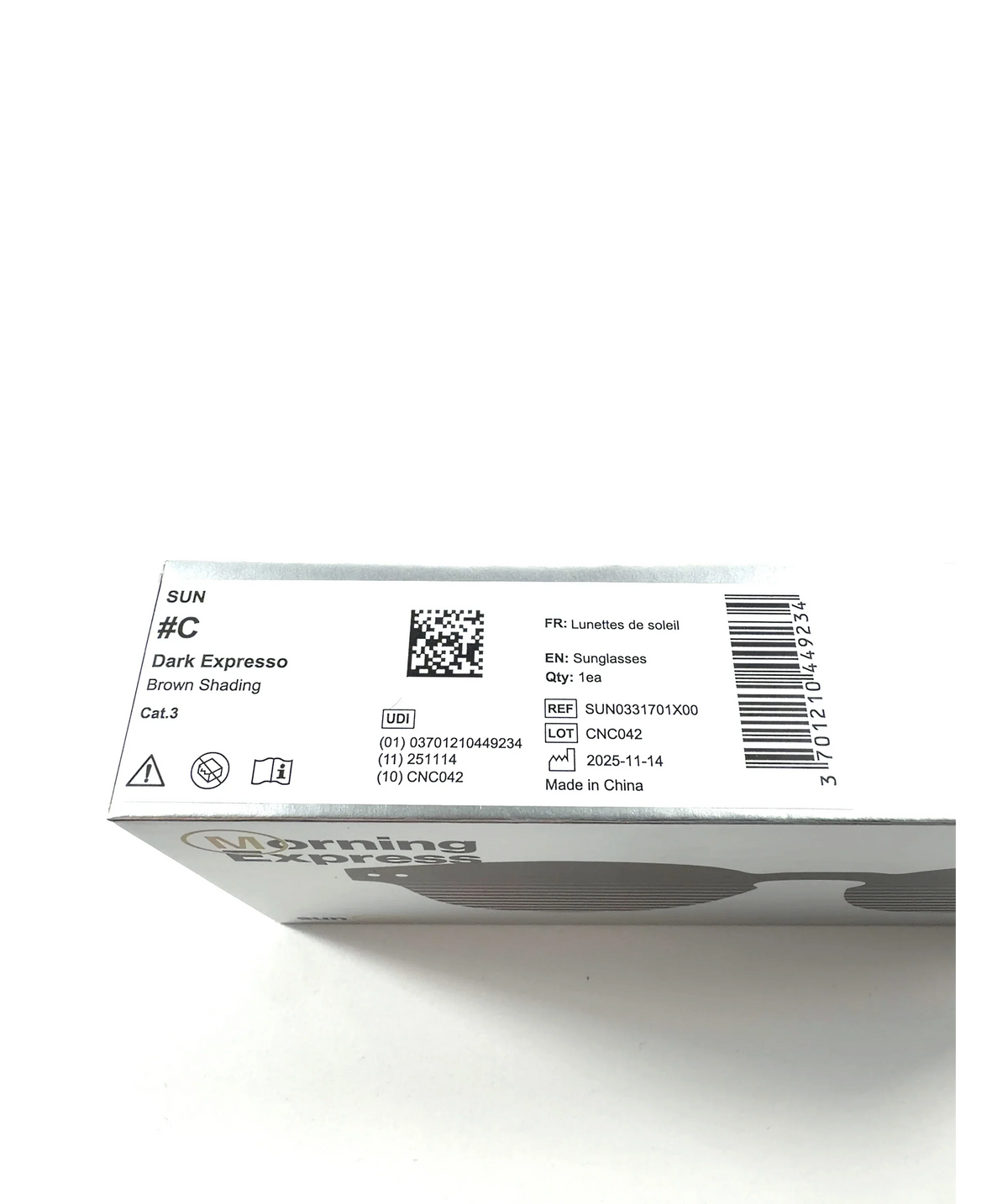 IZIPIZI Brown Sun #C Sunglasses — care label