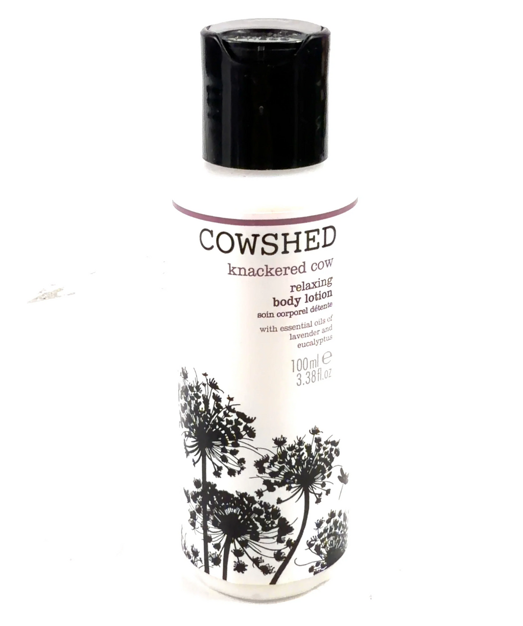 Cowshed Knackered Cow, size 100ml — care label