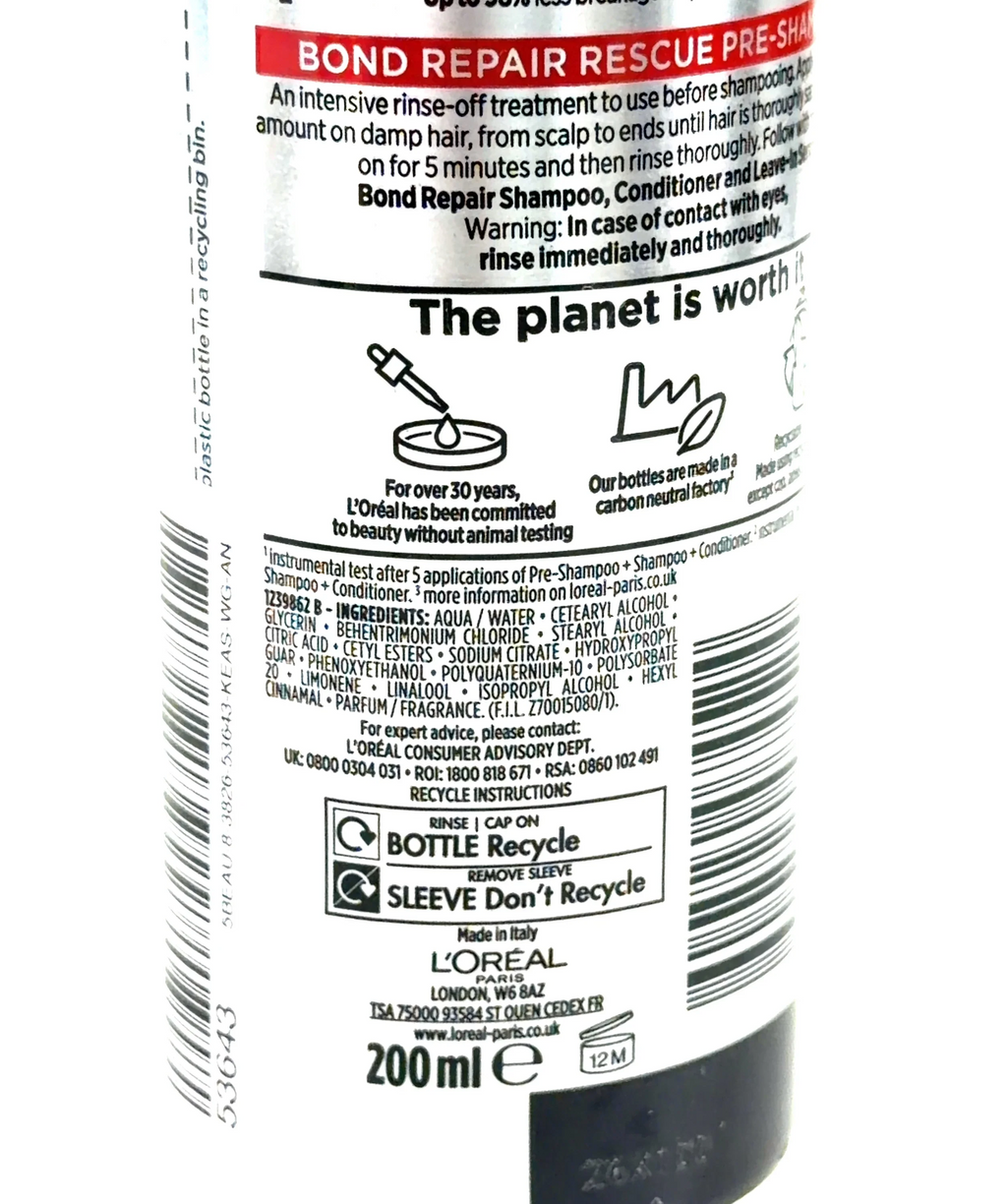 L'Oréal Elvive Elvive Bond Repair Pre-Shampoo Treatment, size 200ml — fabric detail