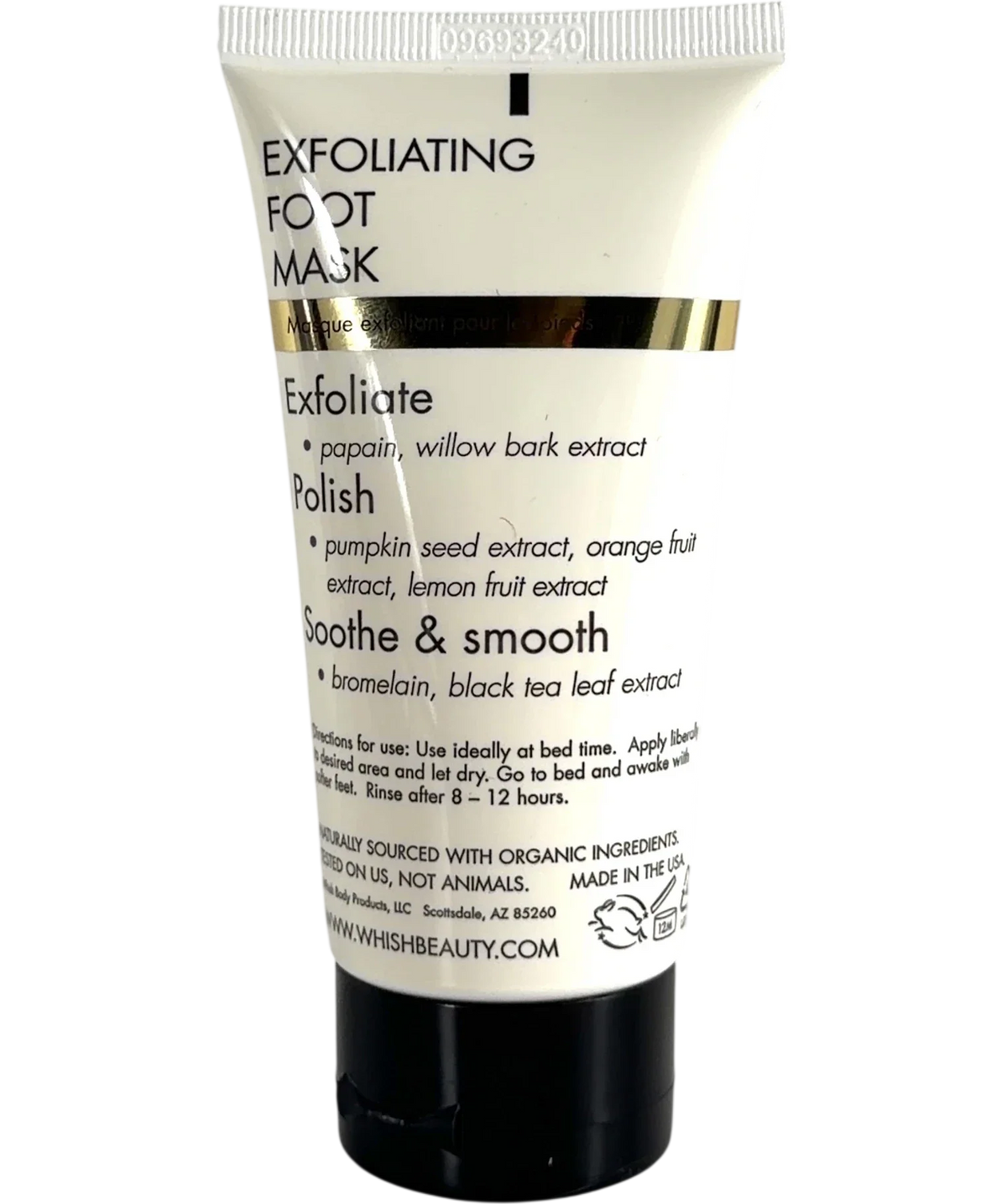 whish EXFOLIATING FOOT MASK, size 74ml — back