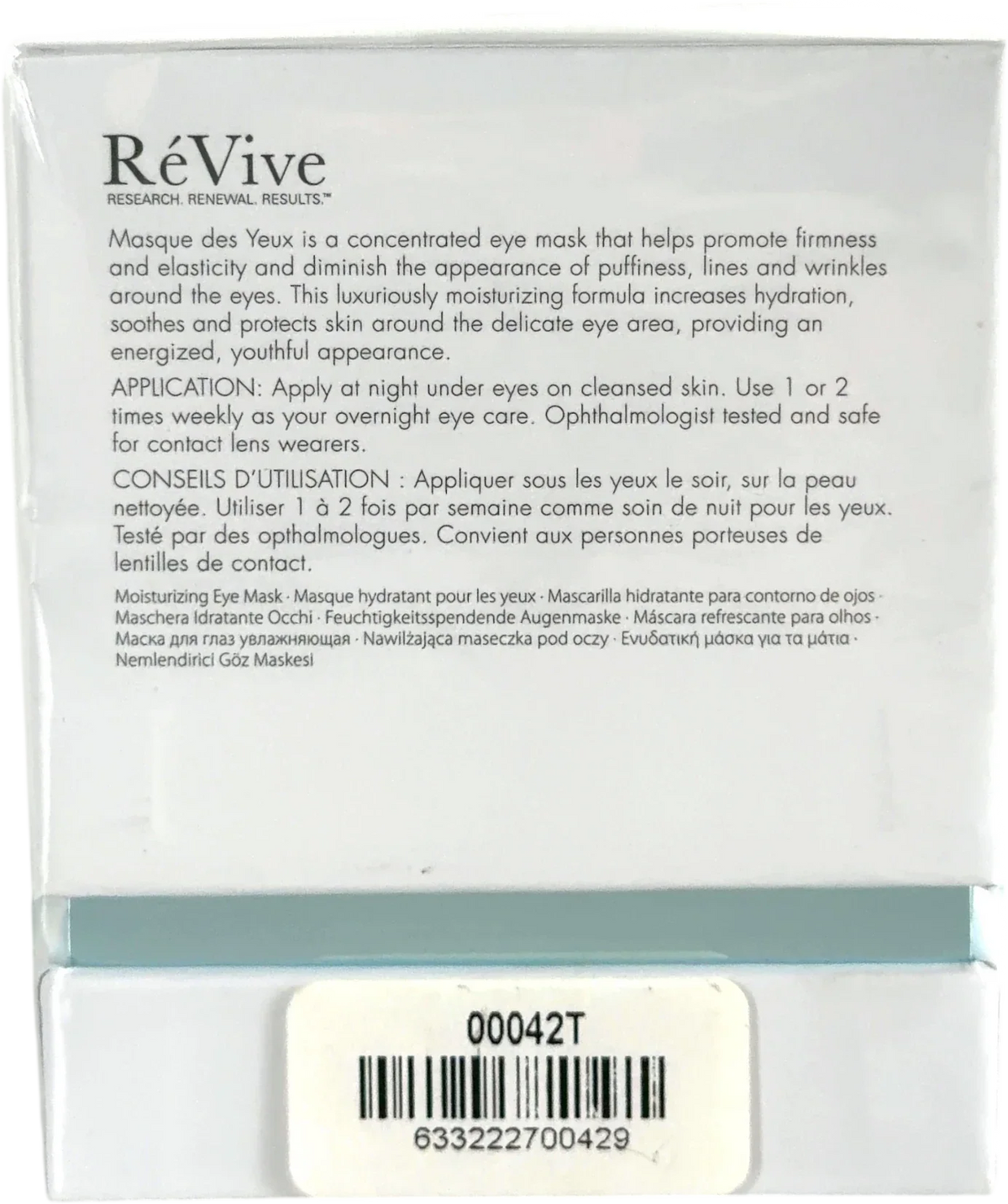 RéVive Masque des Yeux, size 30ml — back