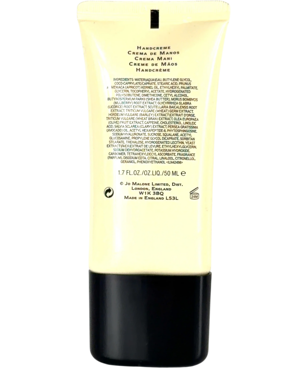 Jo Malone London Geranium & Walnut Hand Cream, size 50ml — back