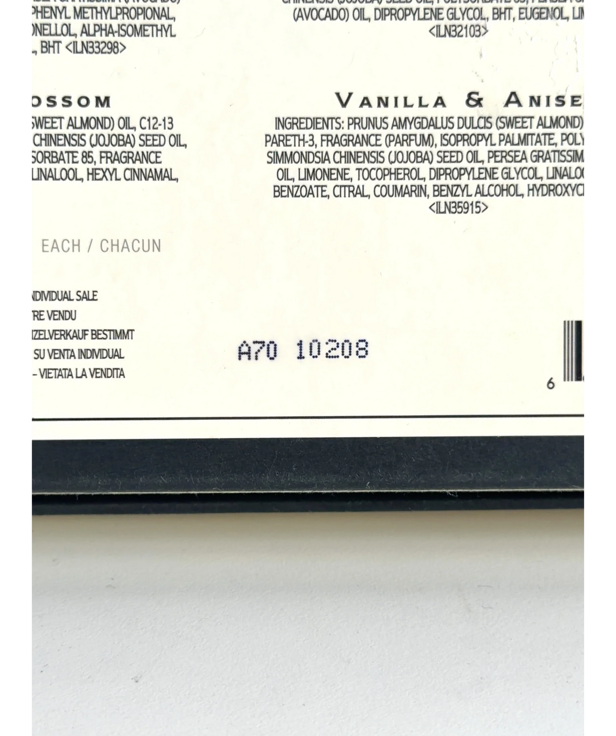Jo Malone London Universal Bath Oil Collection, size 30ml x 6 — detail