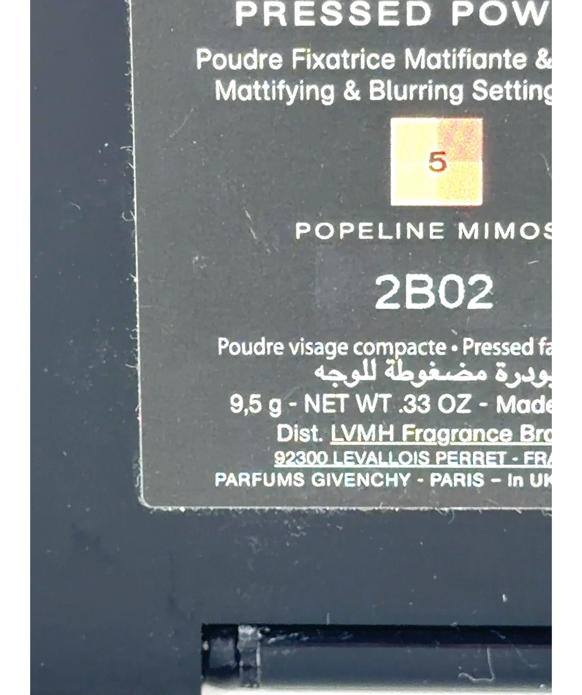 GIvenchy POPELINE MIMOSA PRISME LIBRE PRESSED POWDER, size 9.5g — care label