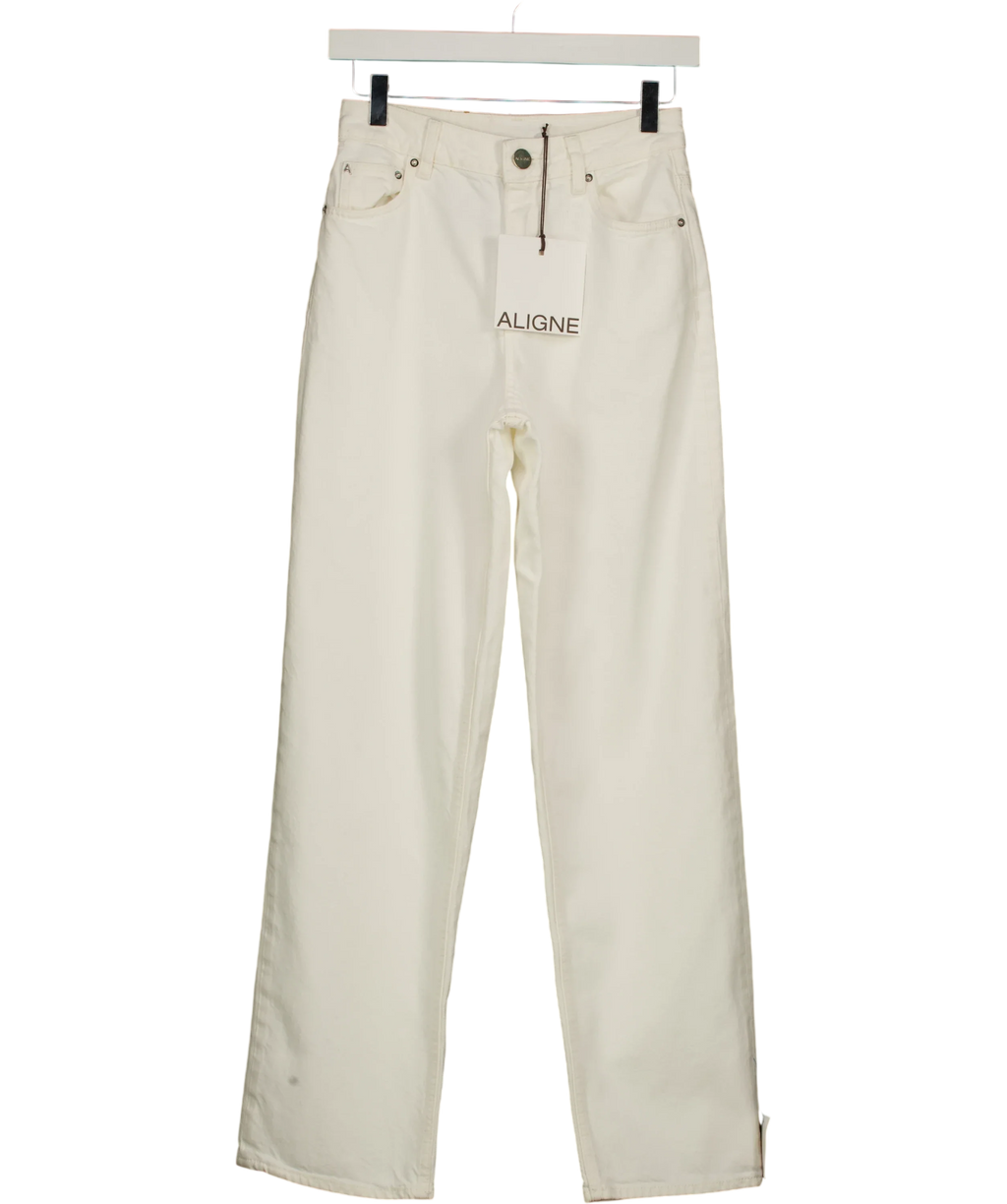 Aligne Cream STRAIGHT LEG, size W24 — front