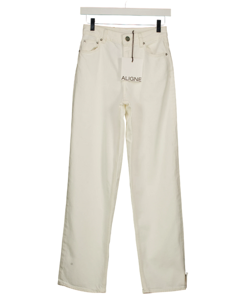 Aligne Cream STRAIGHT LEG, size W24 — front