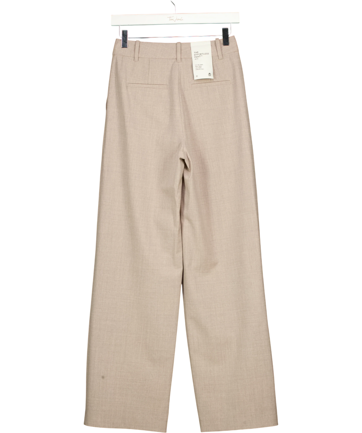 ARITZIA Beige The Effortless Pant™ Wool, size UK 4 — back