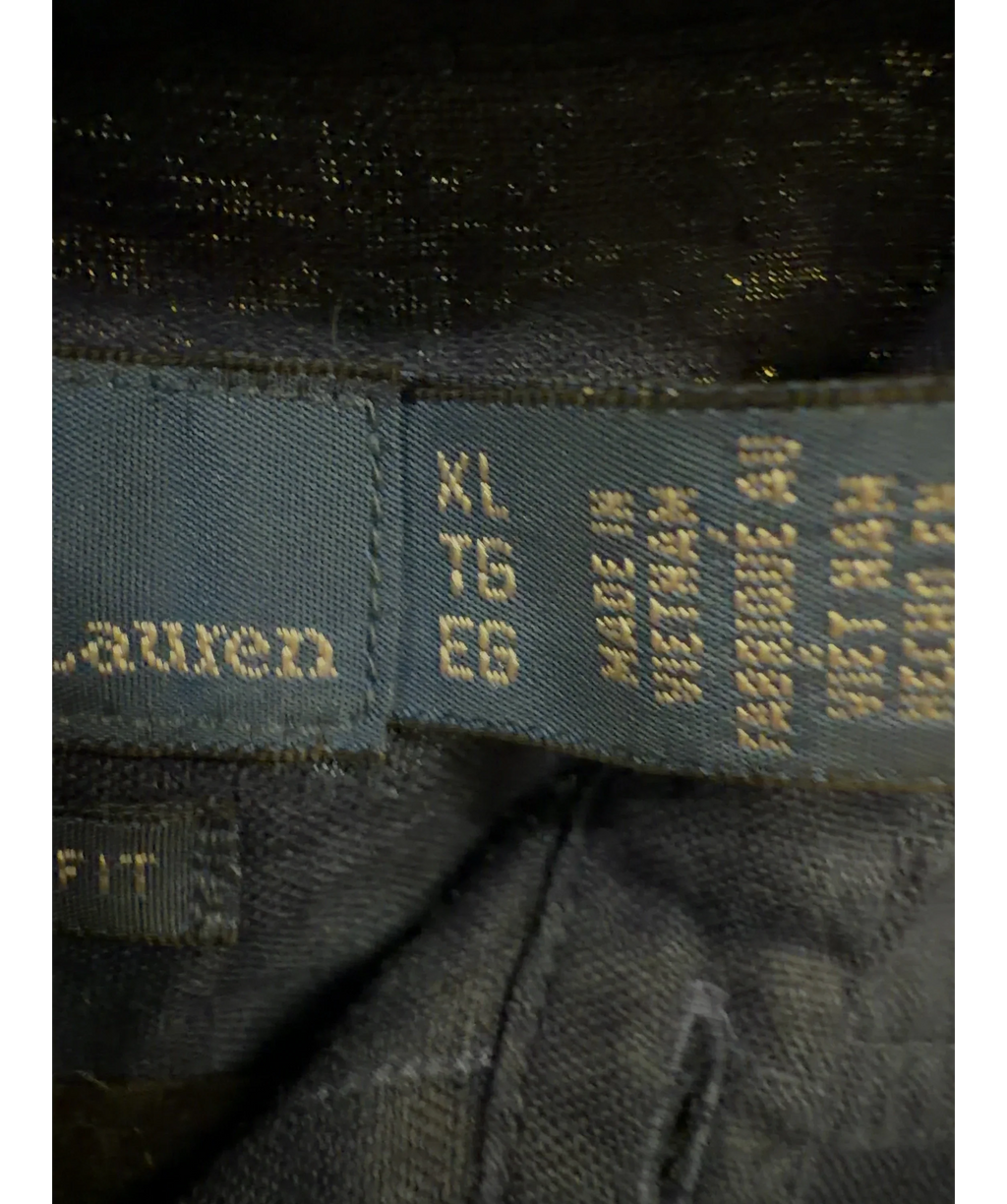 Polo by Ralph Lauren navy Classic Fit Linen Shirt, size UK XL — care label