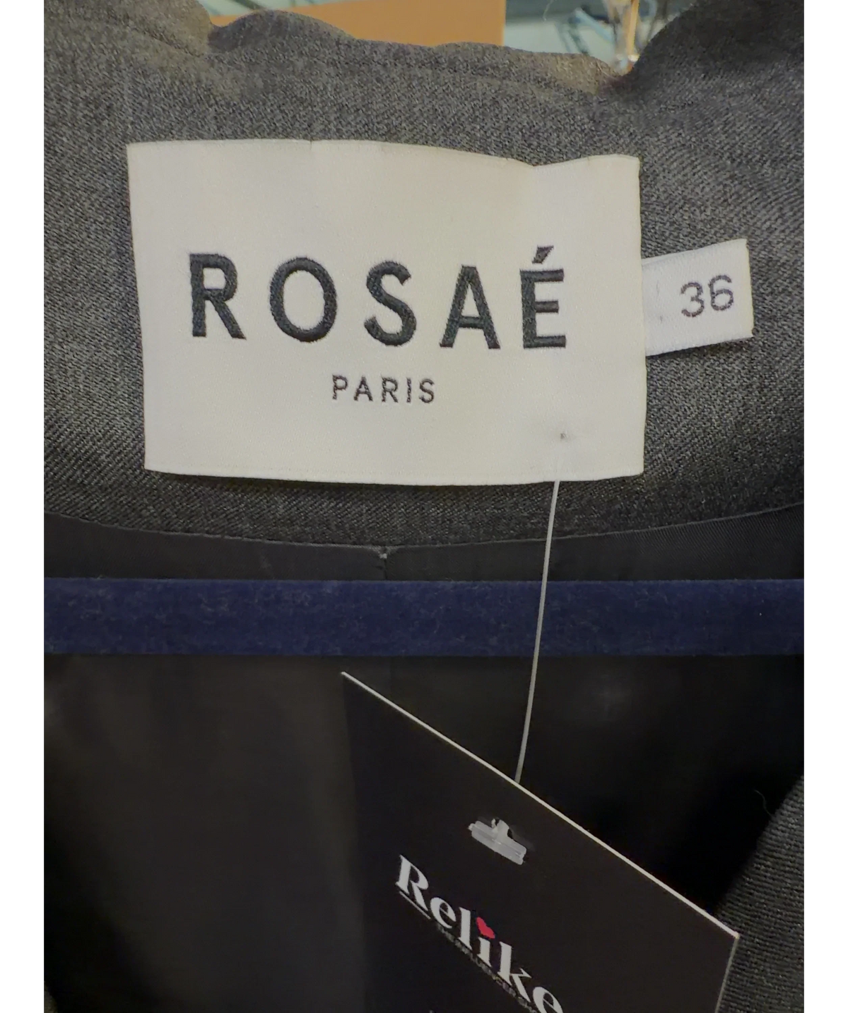 ROSAE PARIS Grey Le Bonaparte, size UK 8 — detail