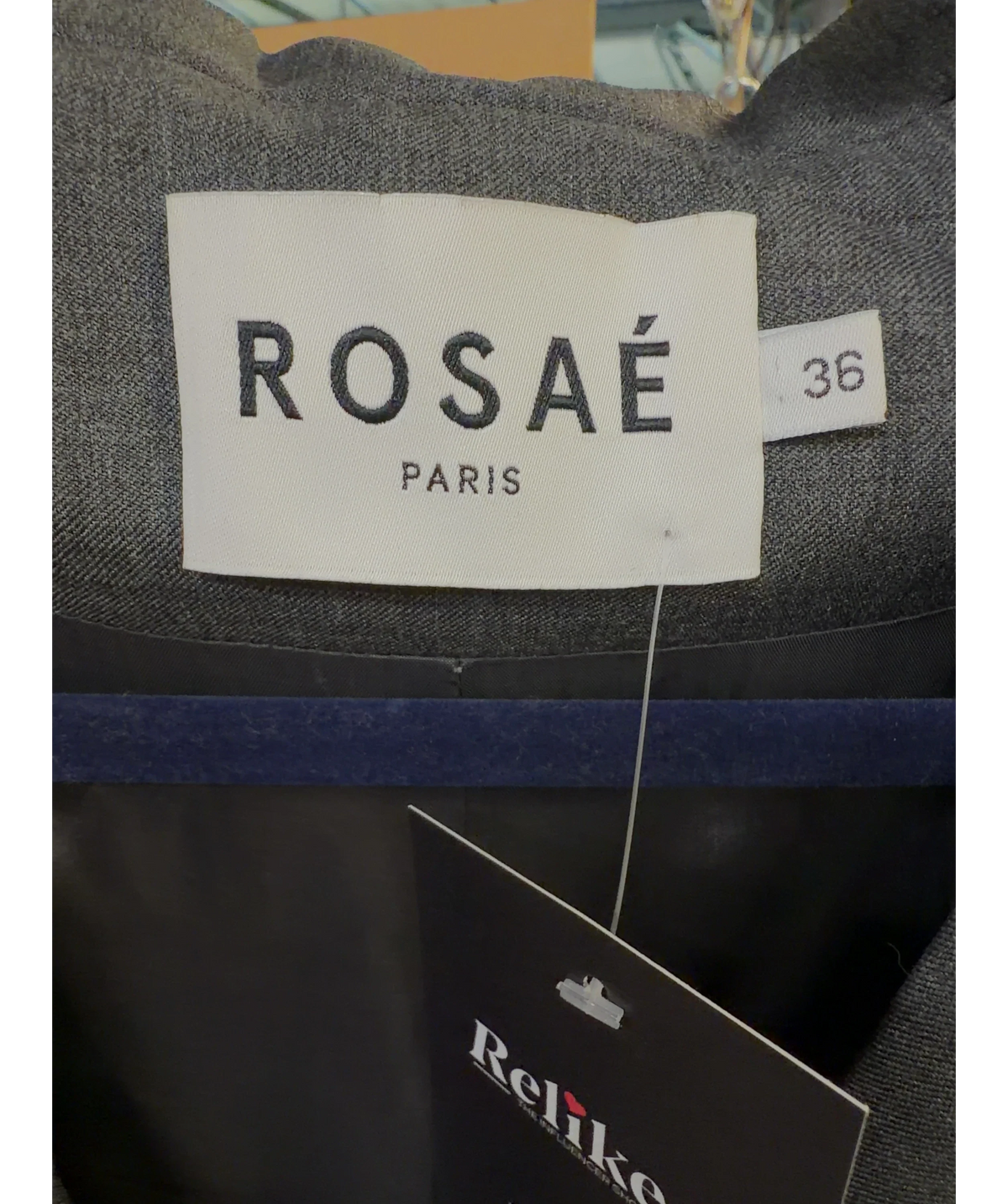 ROSAE PARIS Grey Le Bonaparte, size UK 8 — care label