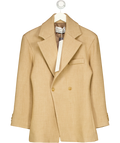 Source Unknown Beige Nangy Double Breasted Cinched Blazer, size UK XS/S — front