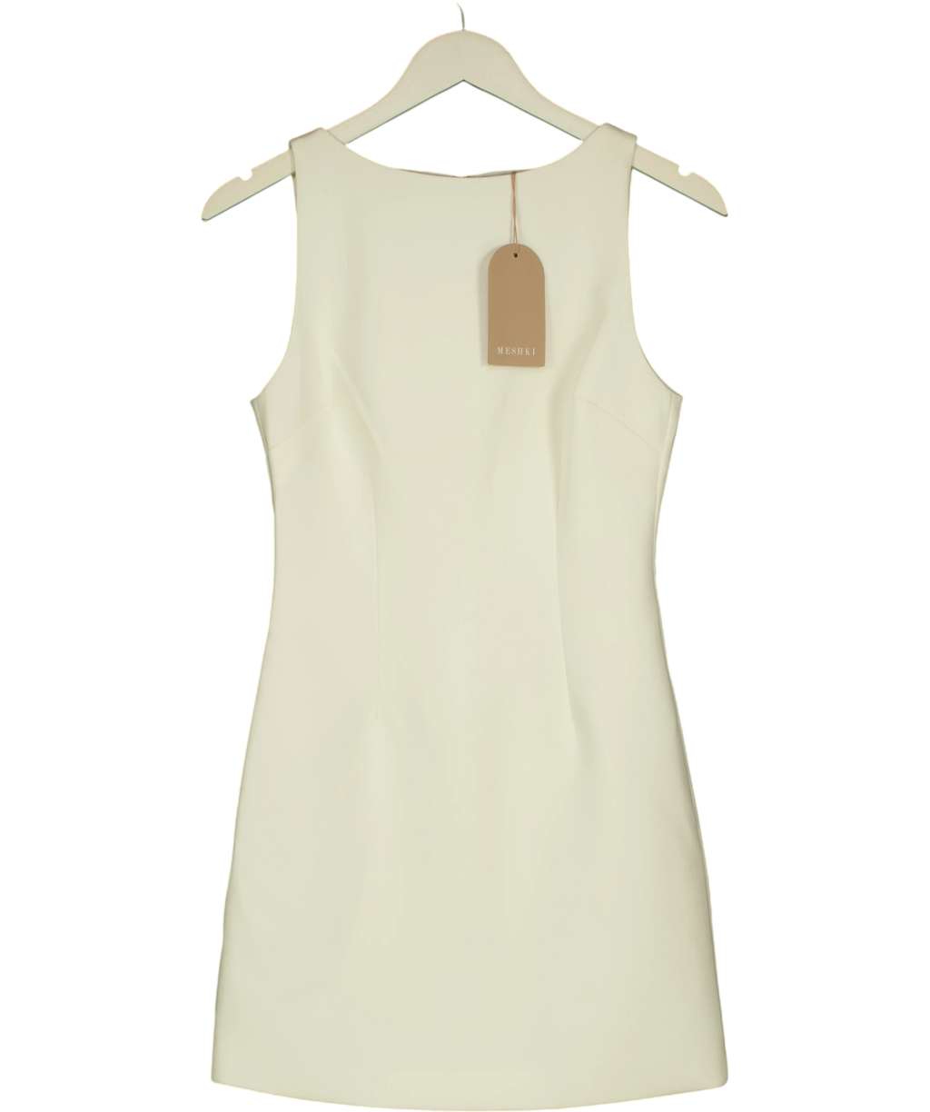 Meshki ivory Angela Suiting Mini Dress, size UK XS — front