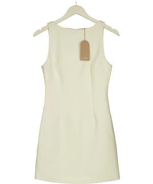 Meshki Angela Suiting Mini Dress Cream UK XS