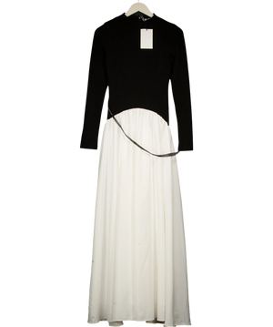 Club L Benedetta Maxi Dress Black Cream UK 6