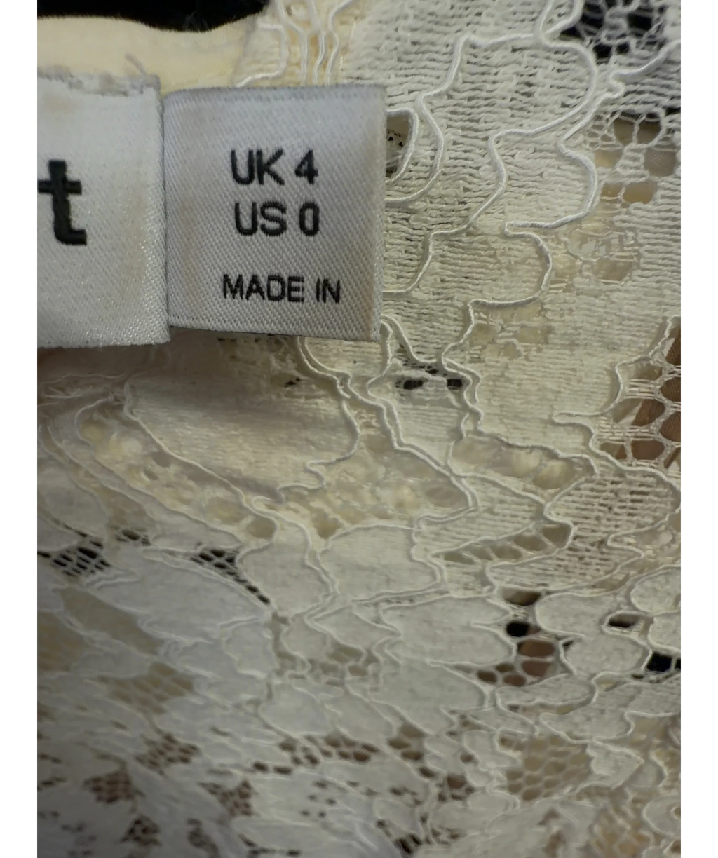 Self-Portrait Cream PF22-007M, size UK 4 — care label