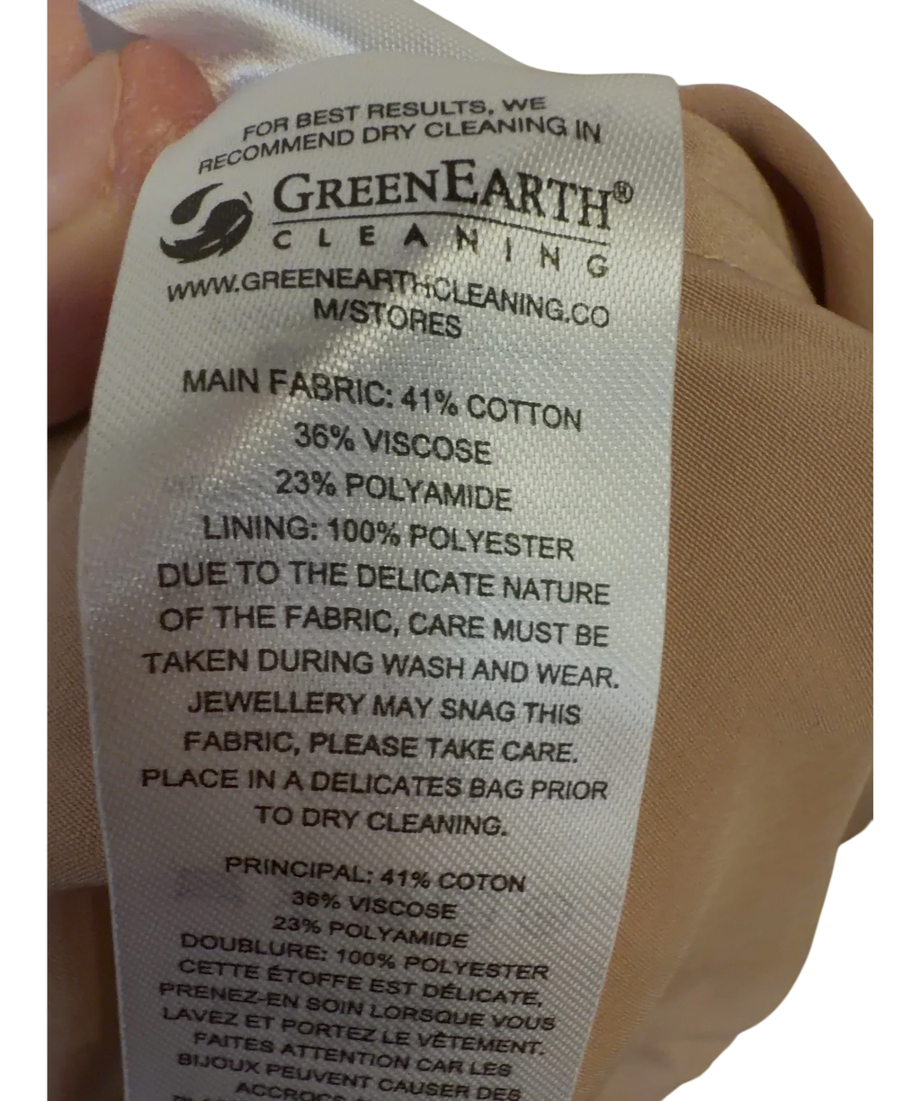 Self-Portrait Cream PF22-007M, size UK 4 — fabric detail